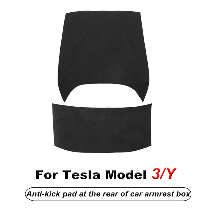 

Leather Kick Pad Dirty And Scratch-Resistant Rear Of The Armrest Box For Tesla Model 3 2017-2021 2022 Model Y Car Accessories