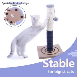 Деревянная башня для кошек, маленького кота, котенка, сизаля, вешалка для одежды, игрушки для домашних животных, скалолазание, жевательная платформа для царапин, игровой столб, игрушка для кошек