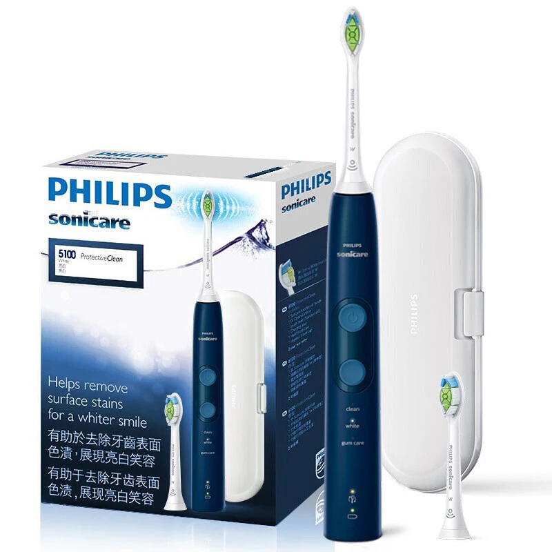 Электрическая зубная щетка Philips Sonicare HX6851 с многорежимным индикатором вогнутый