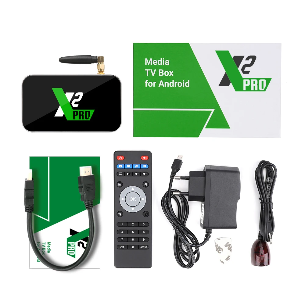 Ugoos Android 9,0 2/4 г 16Г/32г/X2 Pro/X2 cube Смарт ТВ Box Amlogic S905X2 2,4G/5G Wi-Fi 1000 м Bluetooth Media Player Декодер каналов кабельного телевидения компьютерной приставки к телевизору