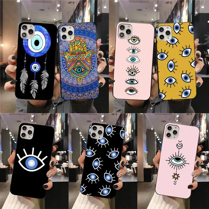 fashion evil eye phone case for iphone 12 pro max 11 pro xs max 8 7 6 6s plus x 5s se 2020 xr case free global shipping
