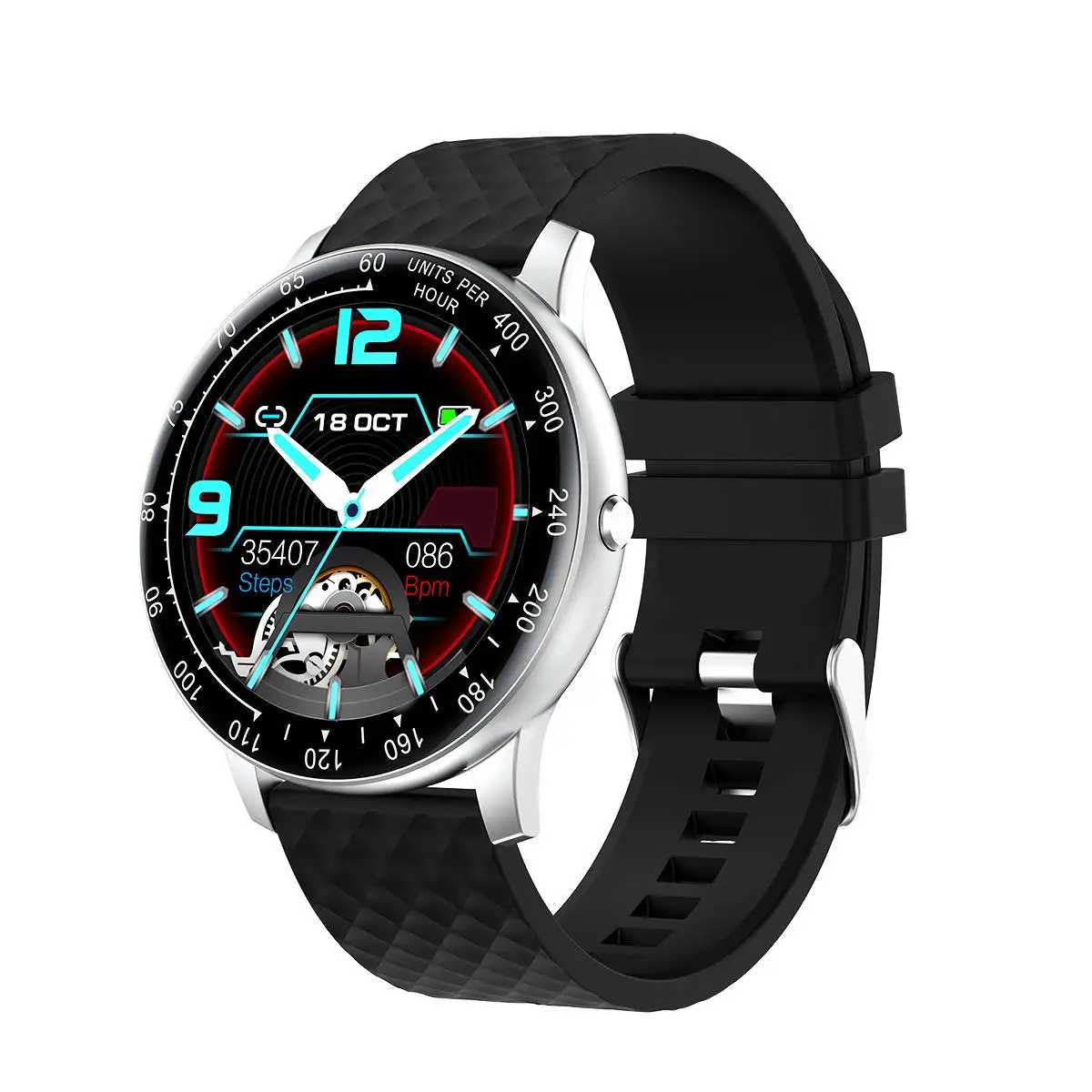 

[Always-on Display] Bakeey H30 Heart Rate Blood Pressure Oxygen Monitor Custom Dial Music Control Smart Watch Android IOS