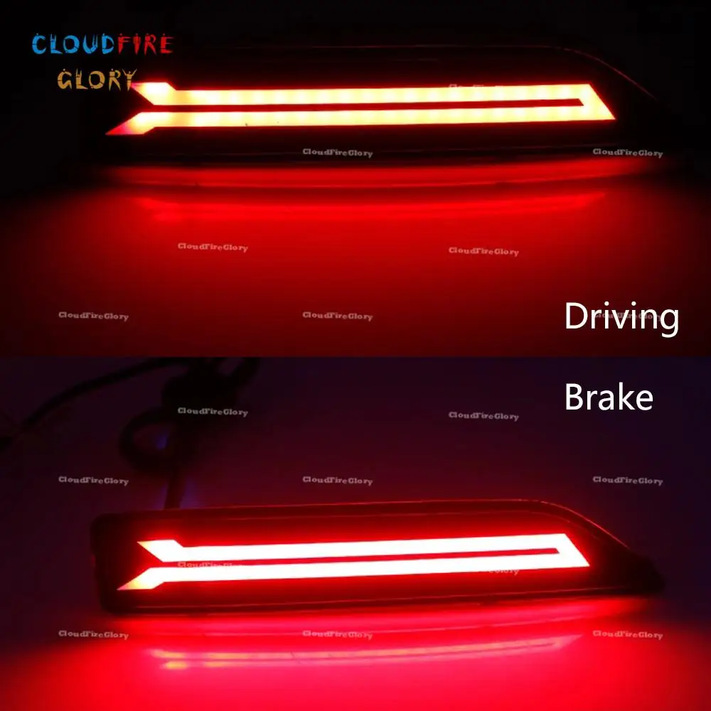 

CloudFireGlory Pair Left Right Rear Bumper Tail Light LED DRL Reflector Brake Lamp Fit For Honda CRV CR-V 2007 2008 2009