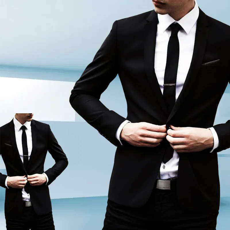 

Handsome Groomsmen Notch Lapel Groom Tuxedos Mens Wedding Dress Man Jacket Blazer Prom Dinner (Jacket+Pants+Tie) K170