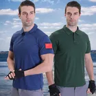 Мужские рубашки поло с коротким рукавом, тактические быстросохнущие дышащие летние военные спортивные майки для гольфа, тенниса, брендовые рубашки поло для мужчин