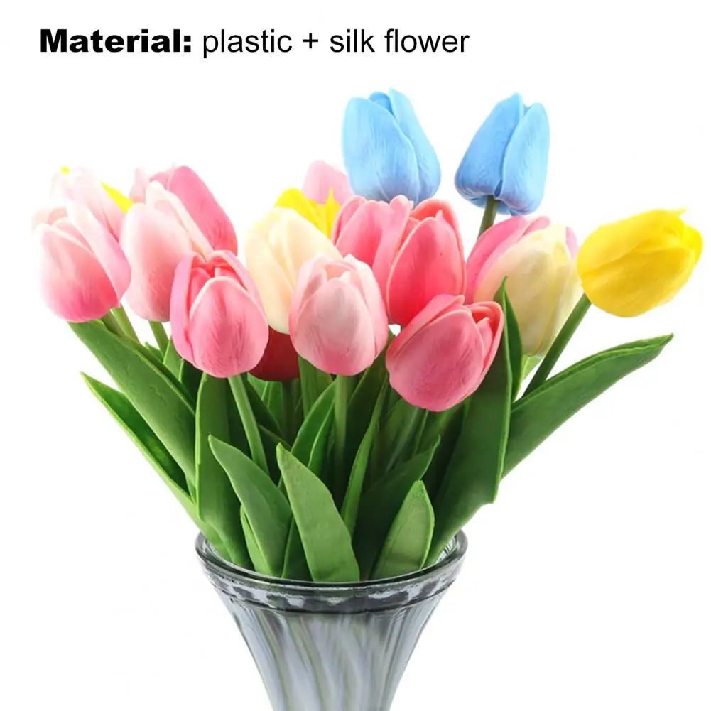 

5Pcs Artificial Vived Realistic Plastic Faux Silk Floral Simulation for Home Office Desktop Balcony Decor Flowers