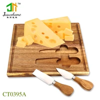 jaswehome new chopping board sets with stainless steel knife 3pcs cheese tools collection wooden kitchen accessories