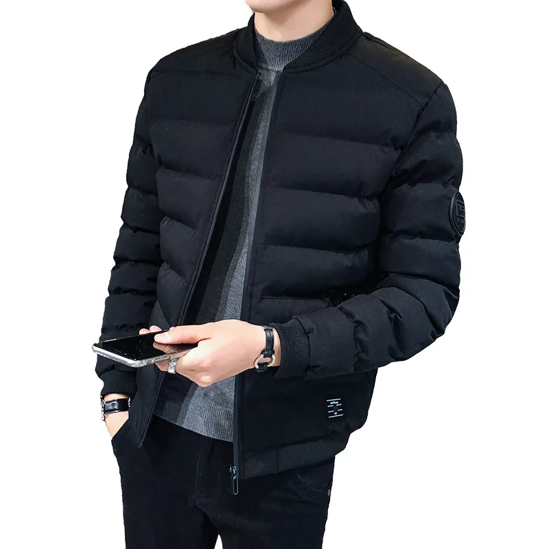 

2020 Brand Winter Men's Jackets Youth Thickened Short Slim Down Cotton Overcoat for Male Jacket Clothing