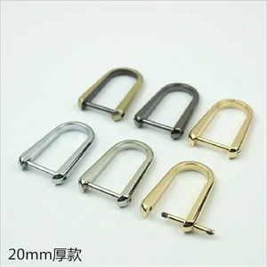 10 шт.лот аксессуары для багажа внутренний диаметр 2 см толстый съемный винт D-образное кольцо Пряжка U-образное кольцо