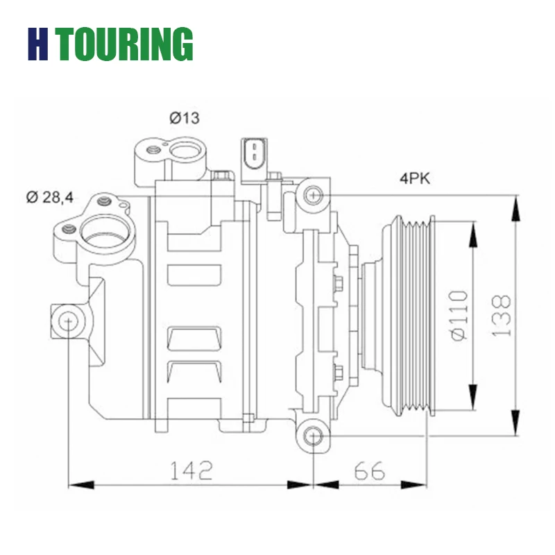 Компрессор для Audi a4 7se-16c AUDI A4 B6 8E A6 C5 4B 1 9 TDI 4B0260805G 4B0260805K 4B0260805M 8E0206805D 8E0260805 8E0260805N |