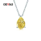 Женское ожерелье из серебра 100% пробы, с бриллиантами, 7 х10 мм