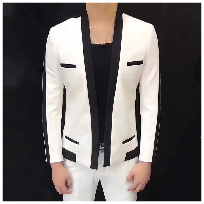 Тренд тонкий срез саморазвитие Жених Свадебный мужской костюм Veste Homme костюм Прическа Отдел Свободное пальто Блейзер Masculino