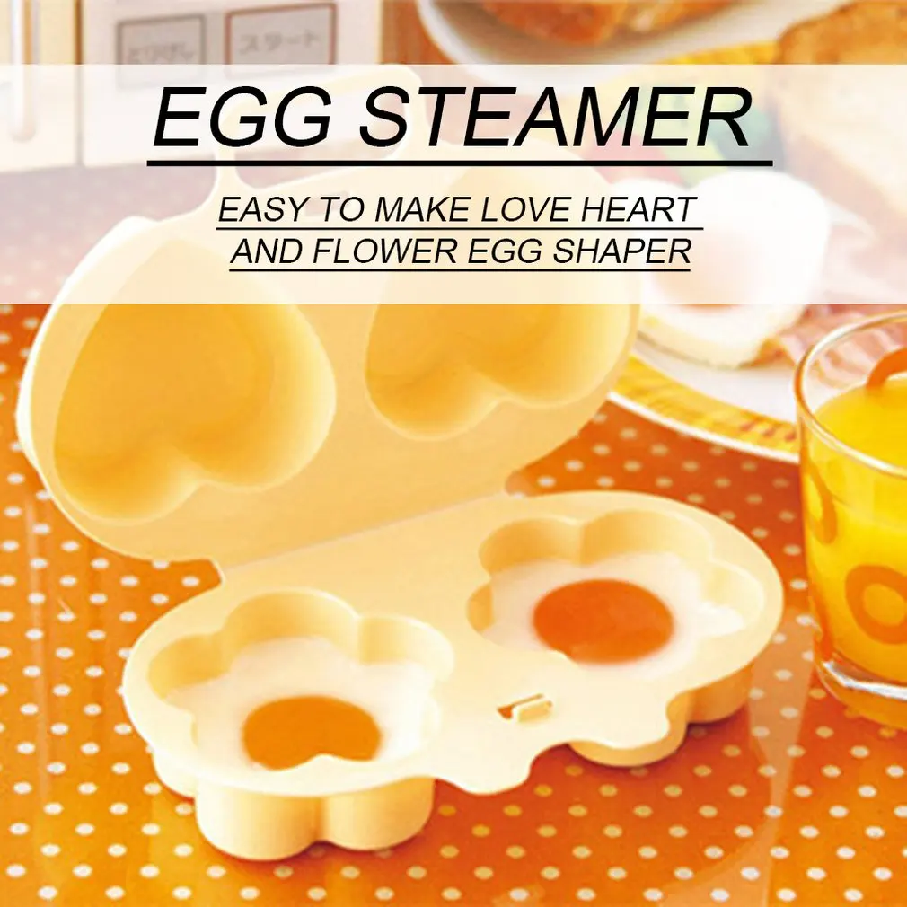 

Egg Poacher Microwave Egg Cooker Love Heart Flower Shaper Mold Egg Poacher Cooking Tools Kitchen Gadget