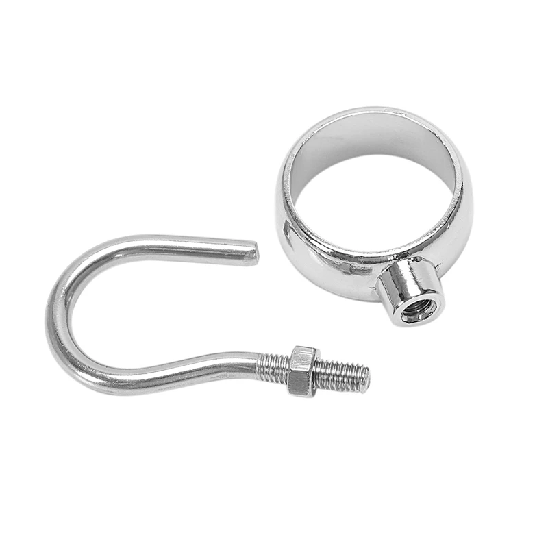 

Wardrobe 25mm Dia Tube Rod Adjustable Clothes Coat Hooks Hangers 10pcs