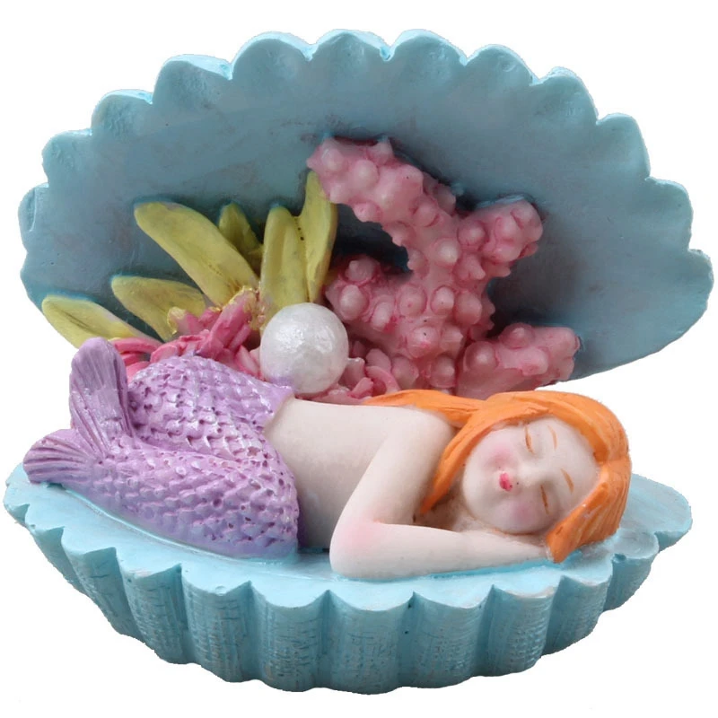 

4Pcs Beauty Sexy Mermaid Fairy Garden Miniatures Gnomes Moss Terrariums Resin Crafts Figurines Mini Figures