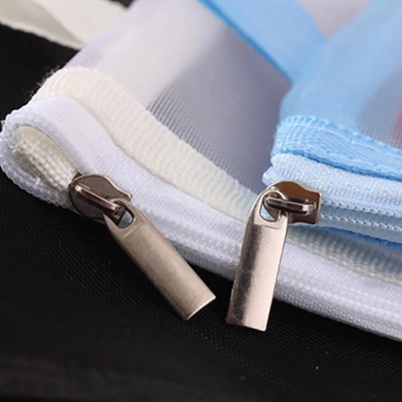 

Nylon Mesh Zipper File Bag Transparent Pocket Originality Folder School Stationery Storage Pencil Bag