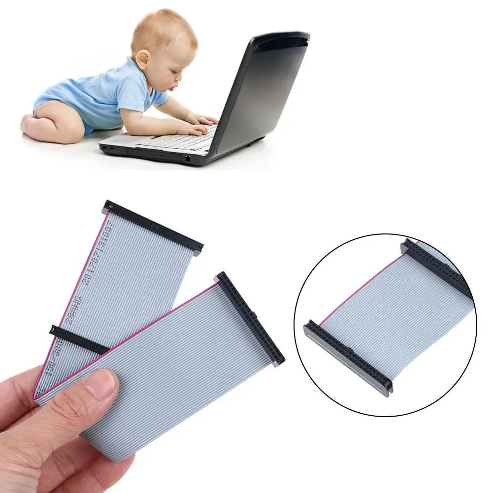 

New 1Pcs 44Pin IDE F/F Ribbon Cable Hard Drive Ribbon Cable Ribbon Data Extension Disk Hot Cable To Female Hard Line 2021 F P4F8