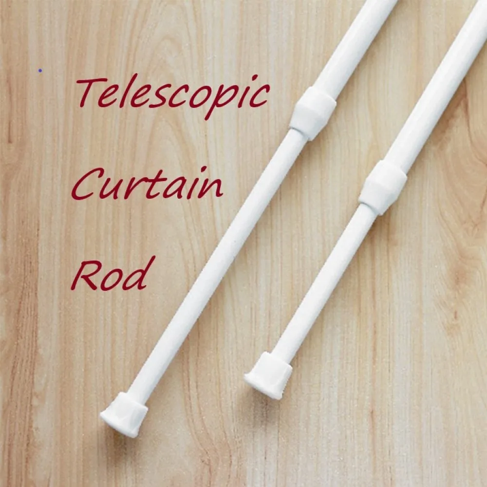 1pcs Spring Telescopic Net Voile Tension Curtain Rail Household Rods Bathroom Pole Rod Adjustable High Carbon Steel | Дом и сад