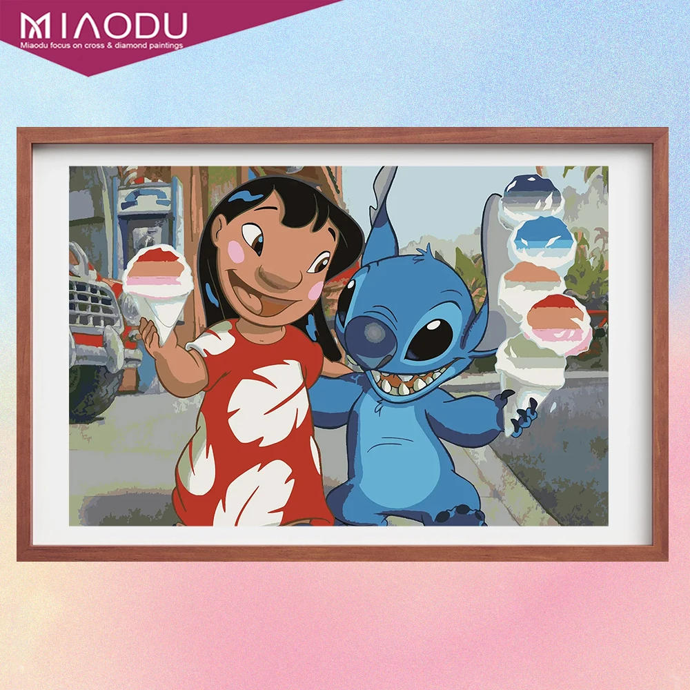 

DIY Diamond Painting Disney Lilo & Stitch Cartoon Cross Stitch Kits Embroidery Full Square Drill Mosaic Resin Home Decor Gift