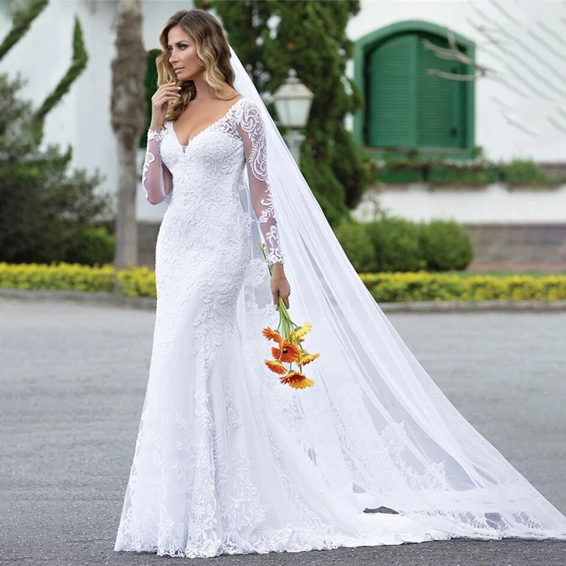 Фото Свадебные платья MYYBLE на заказ 2021 новый дизайн Русалка v образный - купить