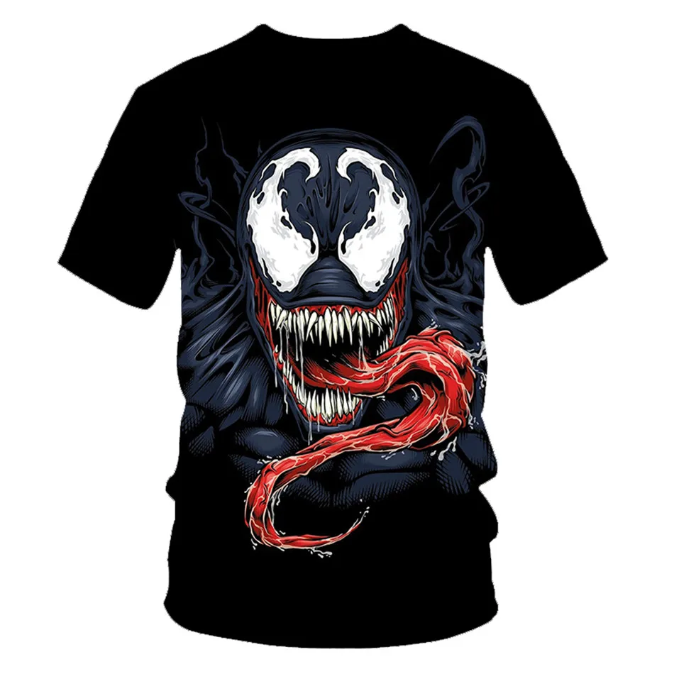Летняя детская одежда новые Venom Marvel пленка футболка аниме детские 3D принтом Футболки для мальчиков и девочек, Повседневная рубашка футболки От 4 до 20 лет
