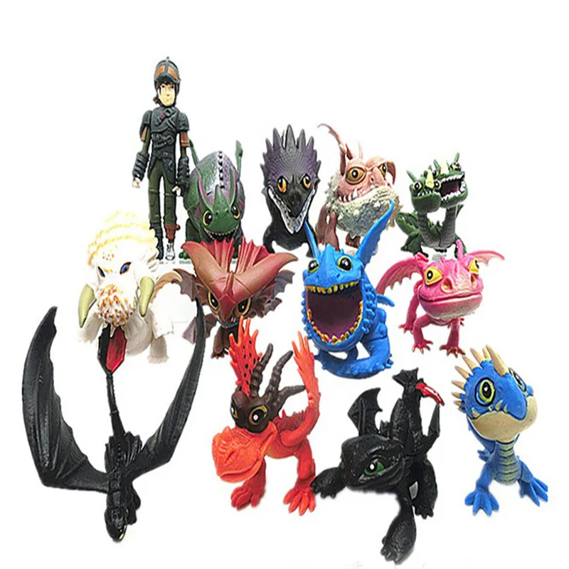 13 Pcs/set How To Train Your Dragon 2 Figures Night Fury Toothless Skull Gronckle Deadly Nadder Action Toys | Игрушки и хобби