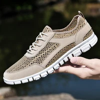 2021 new mens mesh breathable hiking shoes comfortable soft walking shoes summer mens lightweight outdoor casual sports shoes