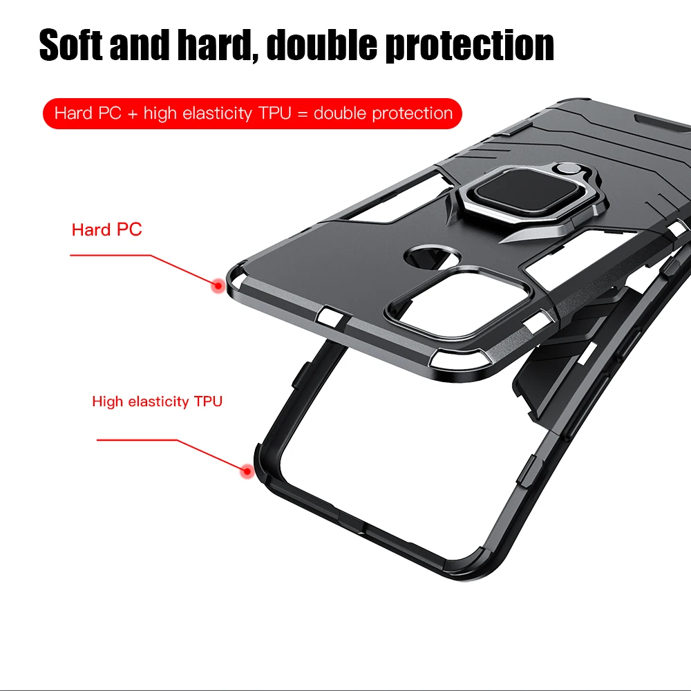 

Shockproof Case for Realme 7 7i 6 Pro V5 Q2 Pro C15 C12 C17 C11 C3 X7 X50 Phone Back Cover for OPPO F17 Pro A73 2020 A93