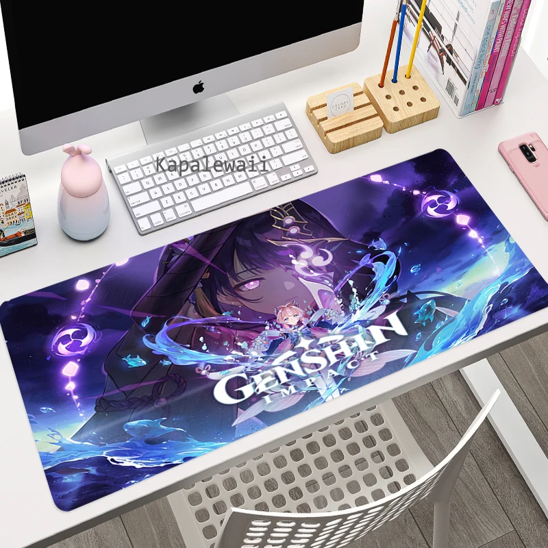 genshin impact mouse pad anime large gamer pc gaming accessories mousepad keyboard laptop computer speed mice mouse desk mat free global shipping
