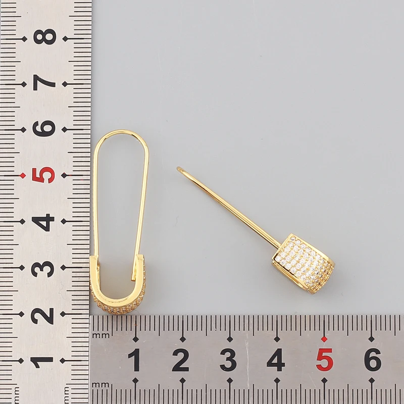 

Good Quality Punk Safety Gold U-shaped Stud Earrings Paper Clip Pin metal Gold Color Earrings Jewelry Pinna Minimalist Jewelry