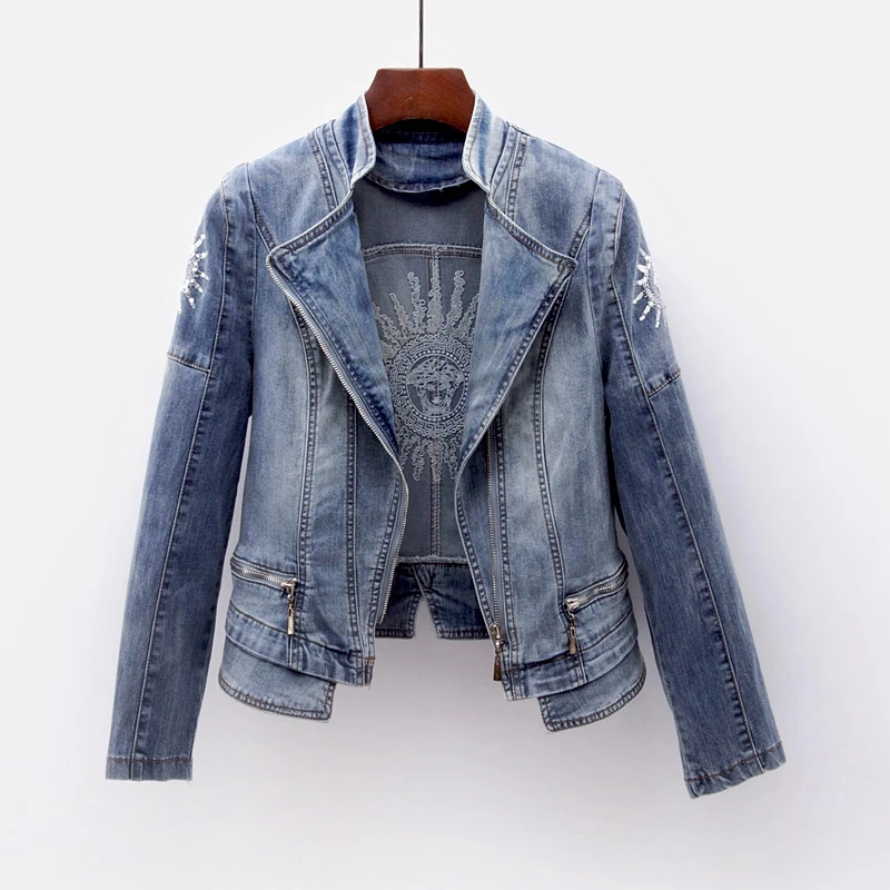 

Denim Jacket Women New Autumn Women's Jean Jackets Short Casual Denim Jacket 2019 Women Coat Long Sleeve Outerwear