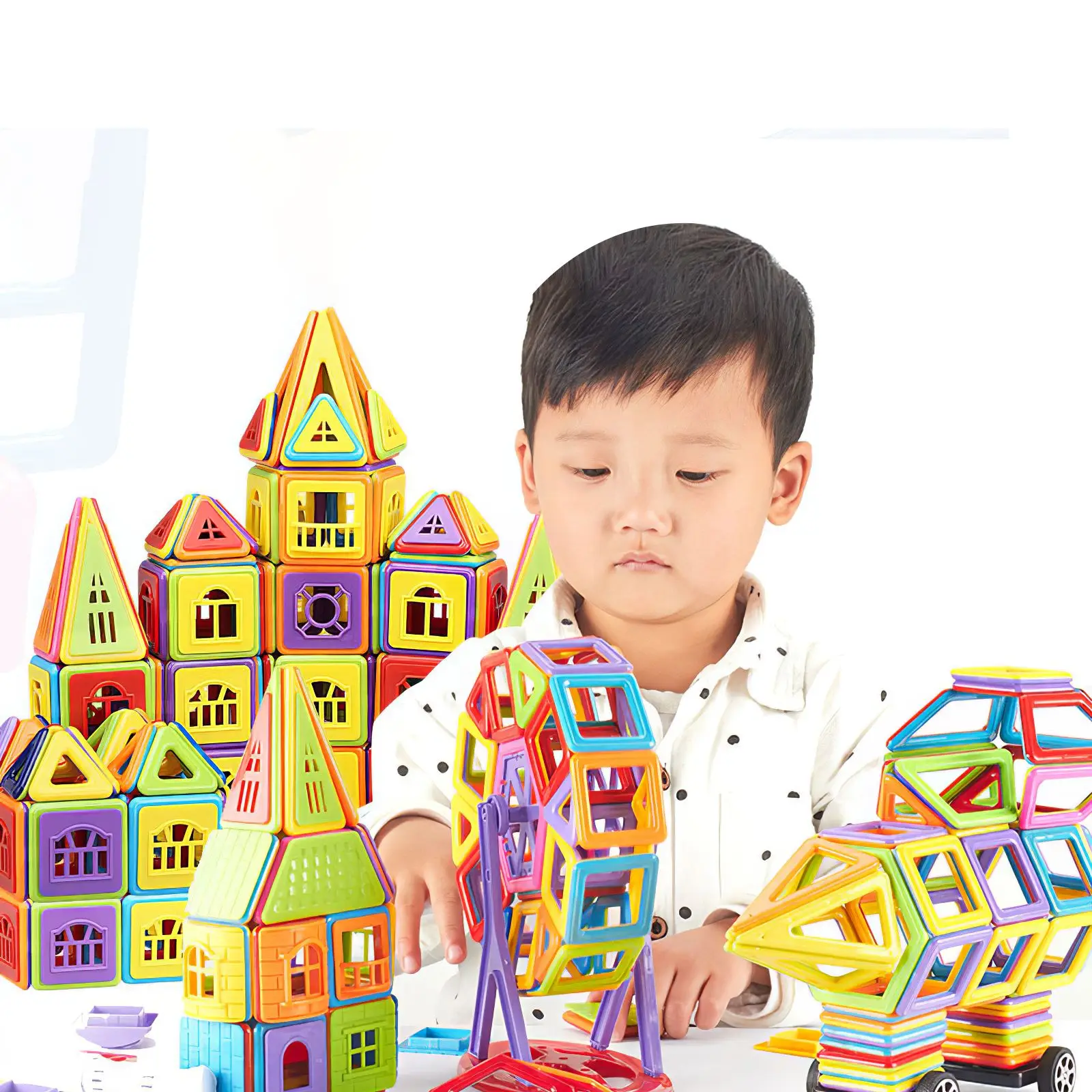

Big Size Magnetic Designer Magnet Building Blocks 180pcs Construction Set Magnetic Bircks DIY Toys For Children Gifts