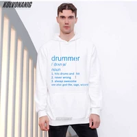 drummer funny graphic fashion mens hoodies cotton drums gift gothic clothes rock band hood sweatshirts hip hop pullover goth