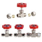 Прочная трубка, никелированная латунная пробка, игольчатый клапан OD 6 мм8 мм10 мм