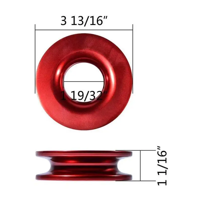

Aluminum Recovery Ring Snatch-Ring Block Snatch Pulley 41000lb for 3/8 1/2" Tow Rope