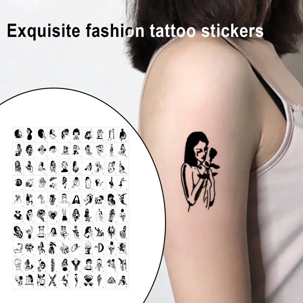 

Removable Fashionable Floral Mini Tattoo Decal Non-irritating Tattoo Sticker Environmentally Friendly for Arm