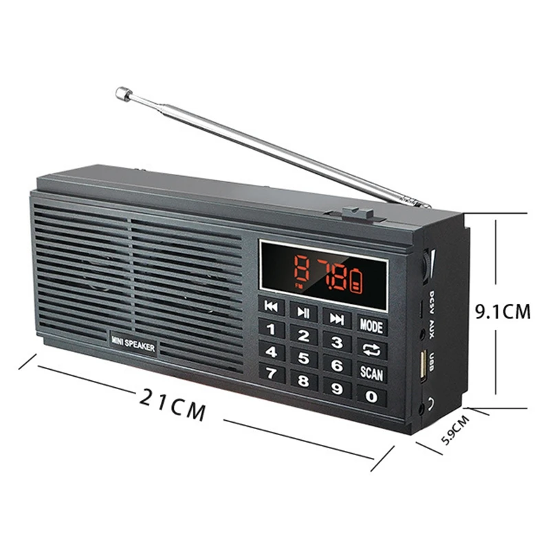 MOOL AM FM радио стерео двойной динамик Mp3 музыкальный плеер Поддержка подключения к