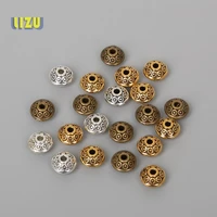 50pcs ufo shaped alloy spacer beads simple diy retro metal material bracelet necklace earrings jewelry septum spacer accessori