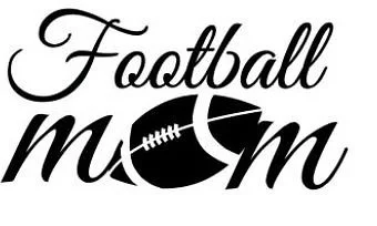 

2Pcs FOOTBALL MOM window Vinyl cut window decal stickers car styling sticker 12.5cm