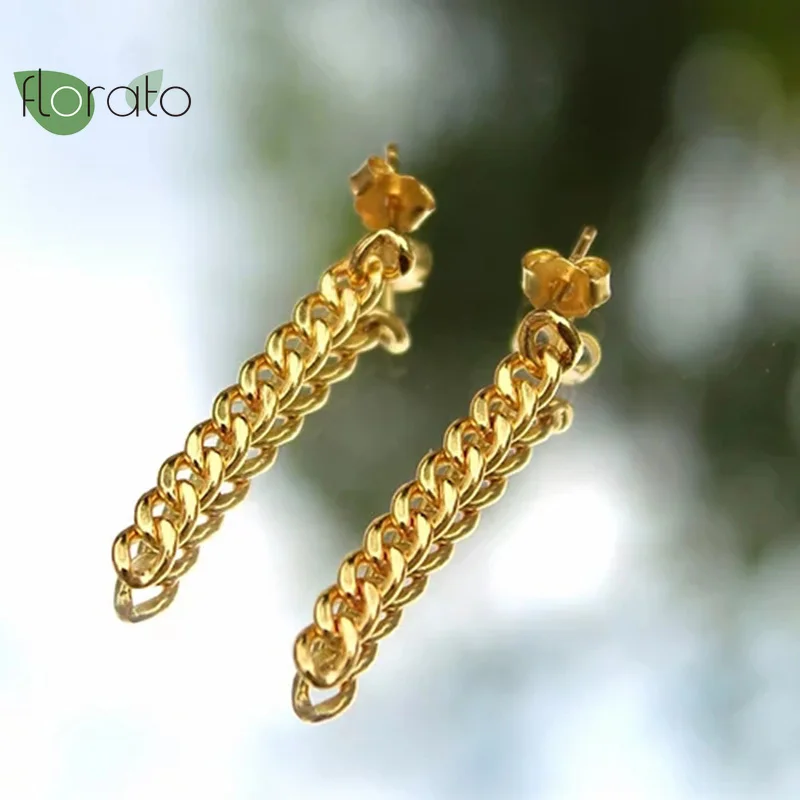 Женские серьги-гвоздики с кисточками серебро 925 пробы | Украшения и аксессуары