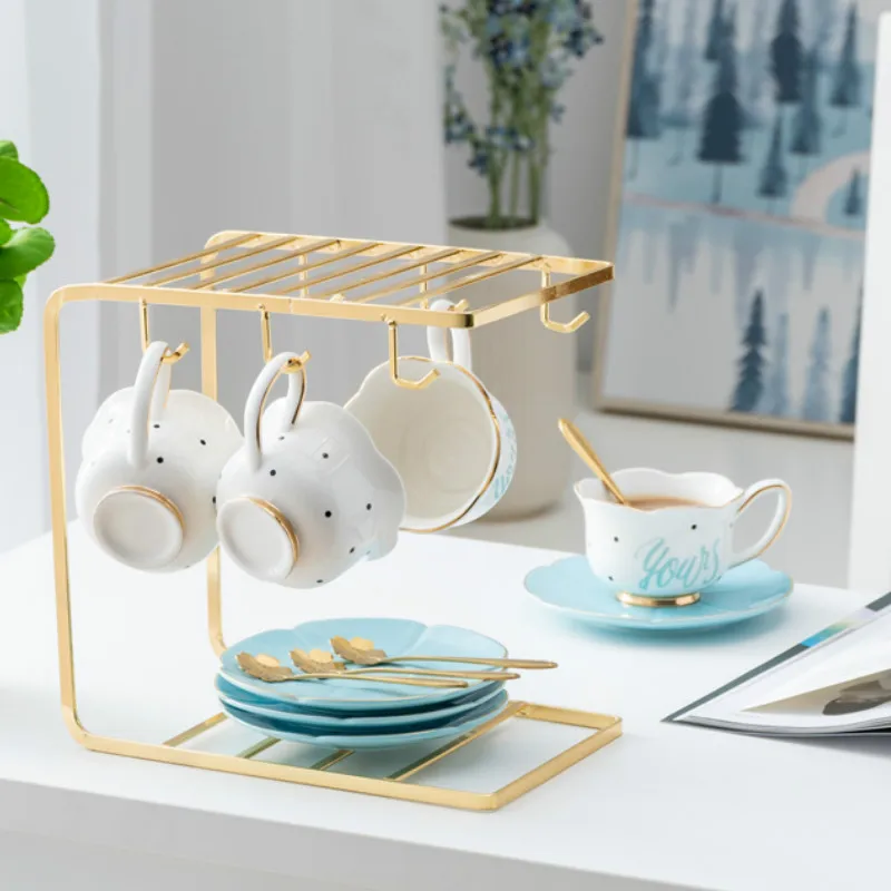 Портативная керамическая кофейная чашка европейские маленькие Роскошные чашки