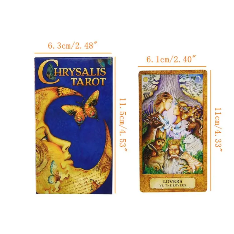 

78 Cards Deck Chrysalis Tarot Full English Oracle Family Party Board Games Toy
