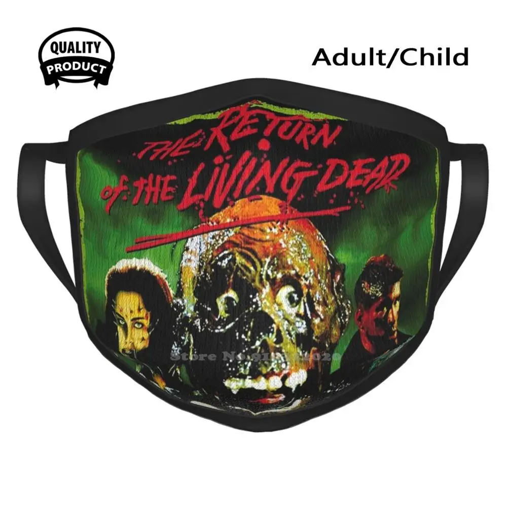 

Return Of The Living Dead - Poster Artwork Designer Black Breathable Reusable Mouth Mask Return Of The Living Dead Brains