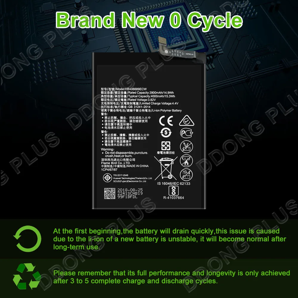 

HB406689ECW Battery For Huawei Enjoy 7 Plus TRT-AL00A TRT-LX1 TRT-LX2 Battery Replacement Repair Part