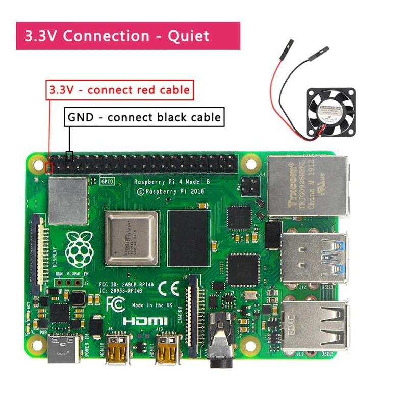 Raspberry Pi 4 Модель B комплект 2 ГБ 8 ОЗУ радиаторы охлаждающий вентилятор