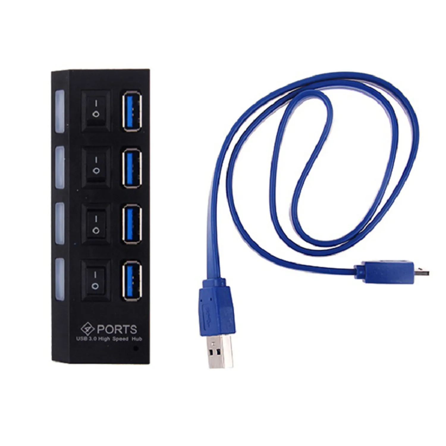 Besegad 4 портовый USB 3 0 концентратор USB3.0 высокая скорость зарядки хаб с
