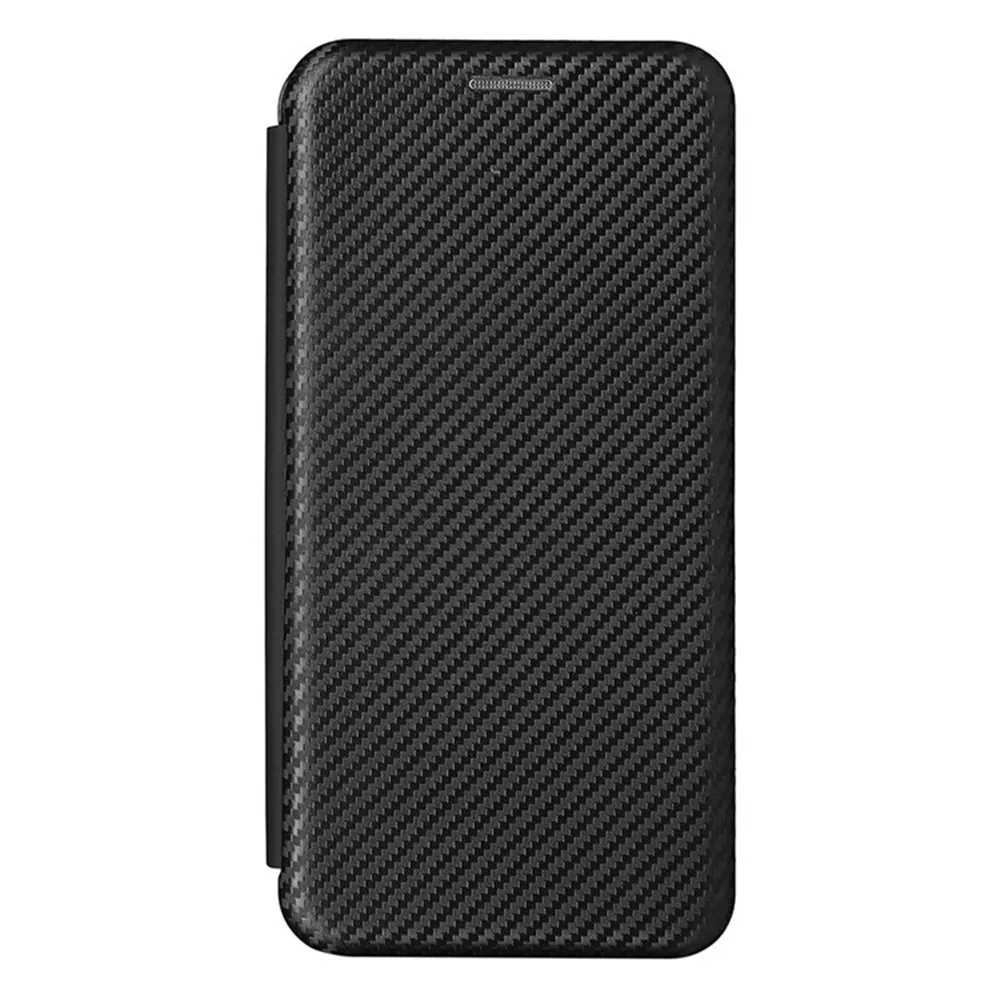 Для Samsung Galaxy A22 5G Japan Роскошный флип-чехол из углеродного волокна с магнитной