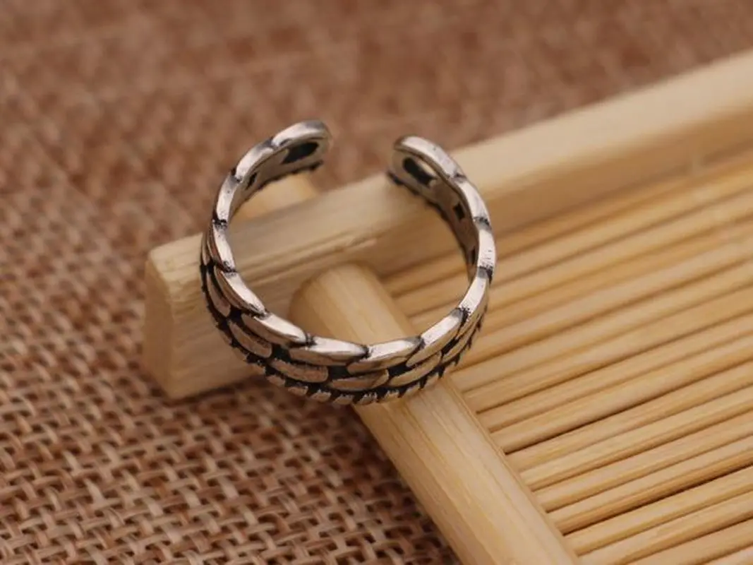 Женское Винтажное кольцо серебряные ювелирные украшения бусины-цепочки