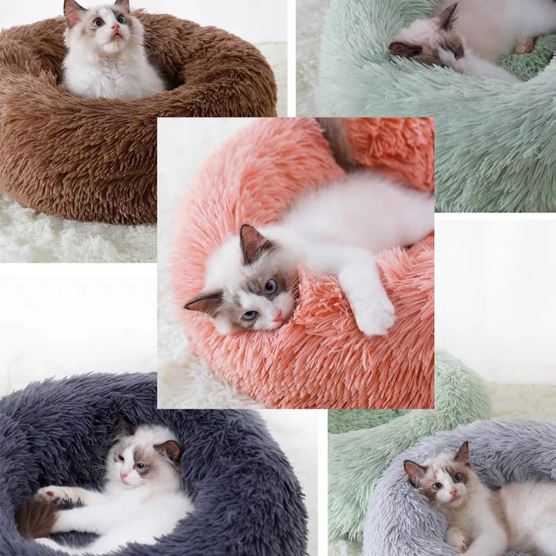 

Very Soft Plush Cat Bed Mat Pet Warm Basket Cushion Cats House Sofa Dog Pillow Lounger Kennel Accessories Products Beds For Cat