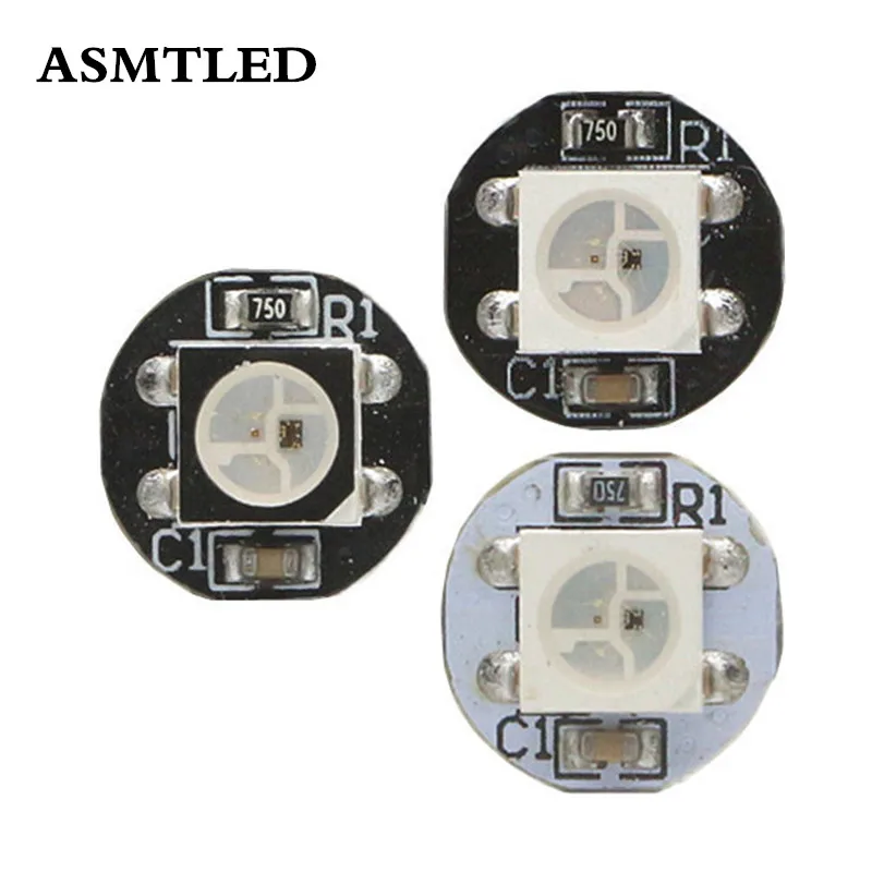 10 ~ 100 1000 шт. WS2812B ws2812 светодиодный чипы 5V с Белый/Черный PCB радиатора (10 мм * 3 мм) WS2811